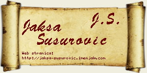 Jakša Susurović vizit kartica
